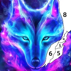Скачать Взломанная Wolf Coloring Book Color Game (Все цвета открыты и без рекламы) на Андроид
