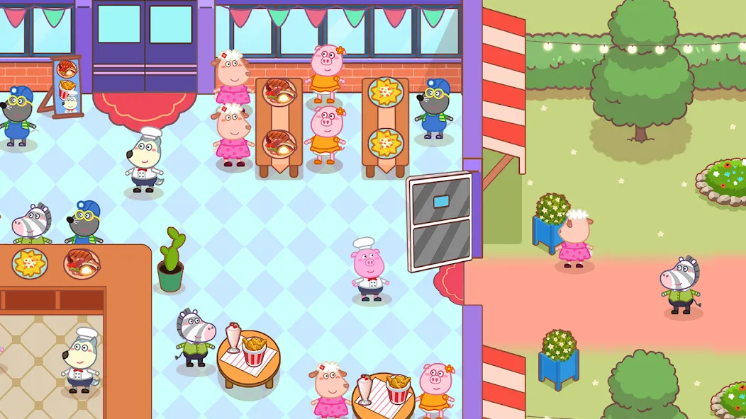 Wolfoo Snack Bar, Restaurant МОД/Взлом [Все открыто, Дополнительные деньги и Меню MOD] Screenshot 1