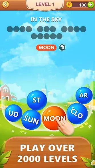 Word Bubble Puzzle - Word Game МОД/Взлом [Много монет, Открытые уровни и Мега MOD] Screenshot 1