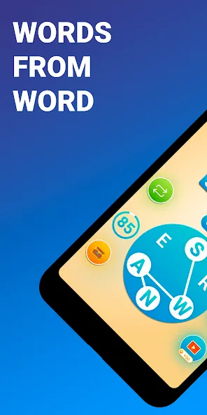 Words from word: Crosswords МОД/Взлом [Много монет, Открытые уровни и Мега MOD] Screenshot 1
