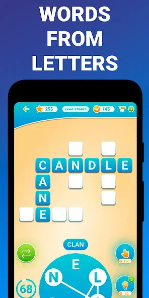 Words from word: Crosswords МОД/Взлом [Много монет, Открытые уровни и Мега MOD] Screenshot 4