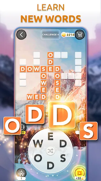 Word Connect - Words of Nature МОД/Взлом [Все открыто, Дополнительные деньги и Меню MOD] Screenshot 2