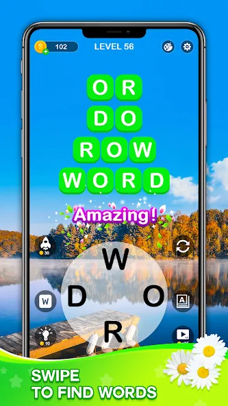 Word Connect - Train Brain (Ворд Коннект) МОД/Взлом [Деньги, Монеты и Меню MOD] Screenshot 1