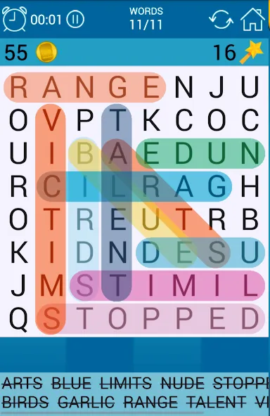 Word Search МОД/Взлом [Бесконечные деньги, Монеты и Мега MOD] Screenshot 1