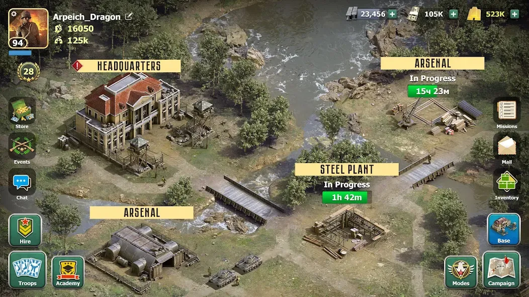 Heroes of Wars: WW2 Battles (2 (Хероэс оф Варс) МОД/Взлом [Деньги, Монеты и Меню MOD] Screenshot 5